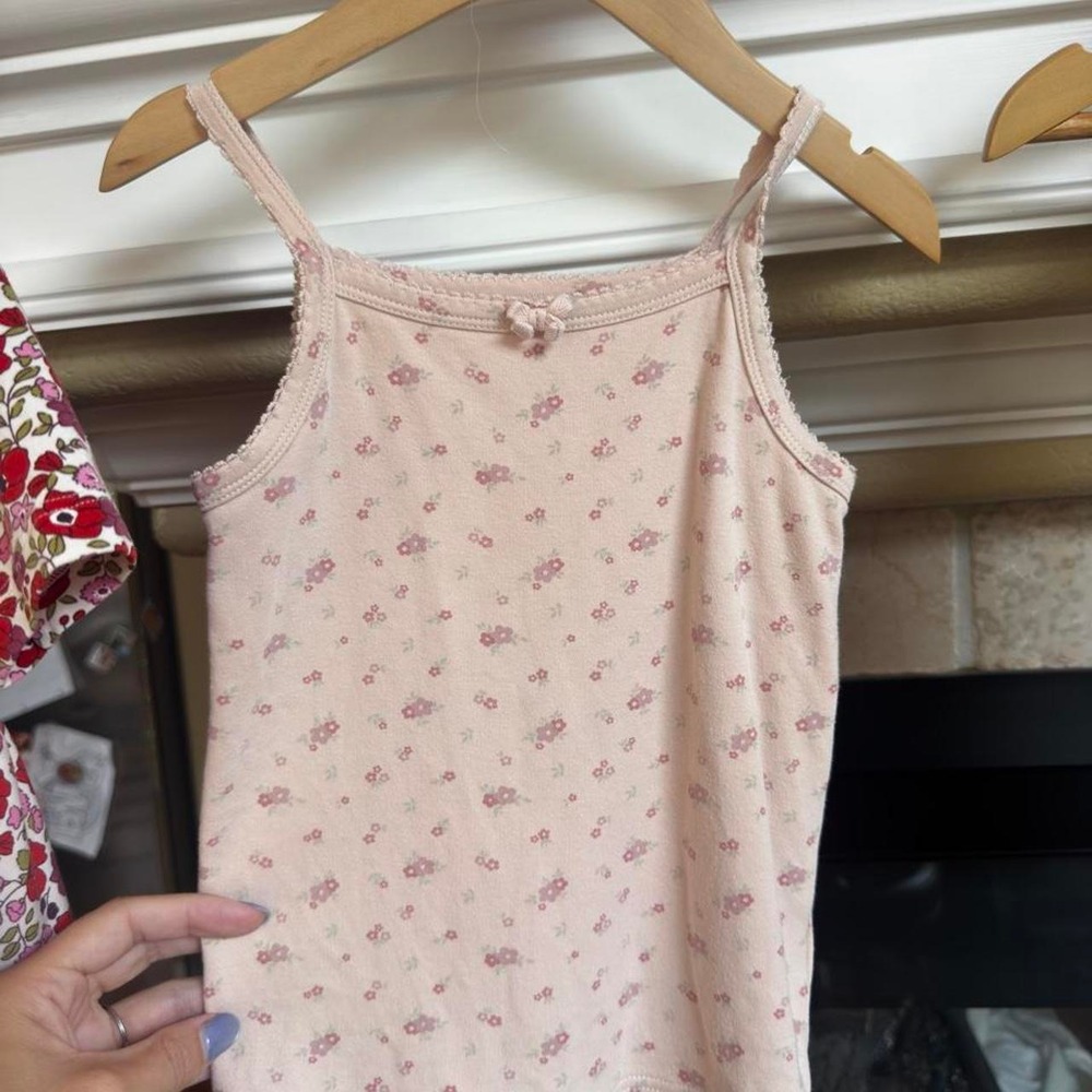 Jamie Kay Dusty Pink Floral Organic Cotton Lace Camisole Tank Size 4